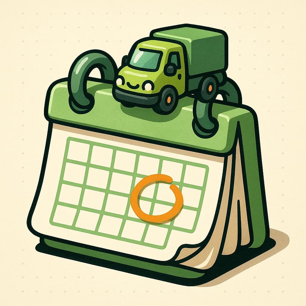 Calendario de fecha de entrega